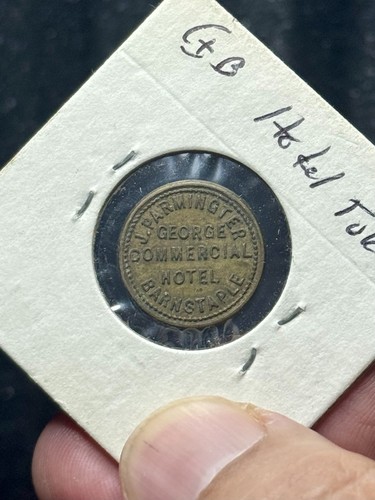 Exonumia: 1800s Great Britain Merchant Token J. Parmington Barnstable Hotel