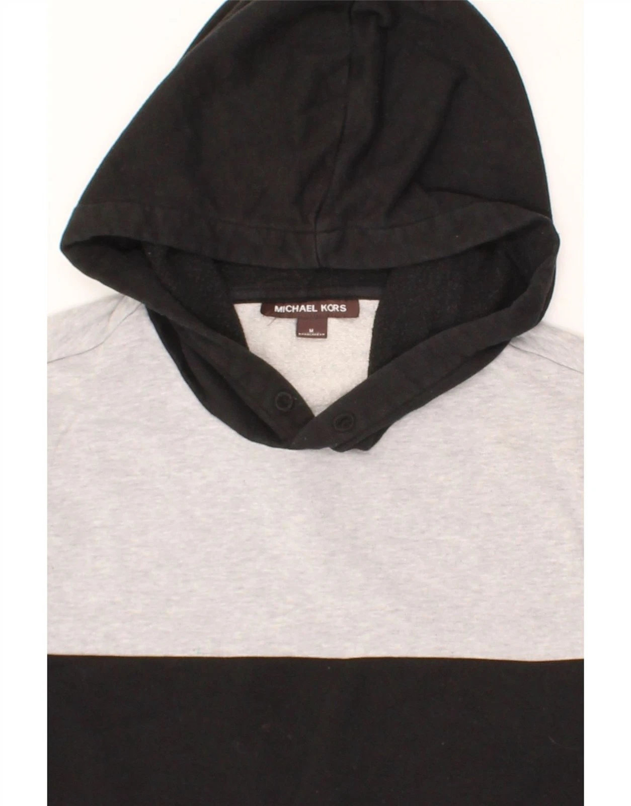 MICHAEL KORS maglione uomo grafico con cappuccio medio nero colorblock cotone AJ04