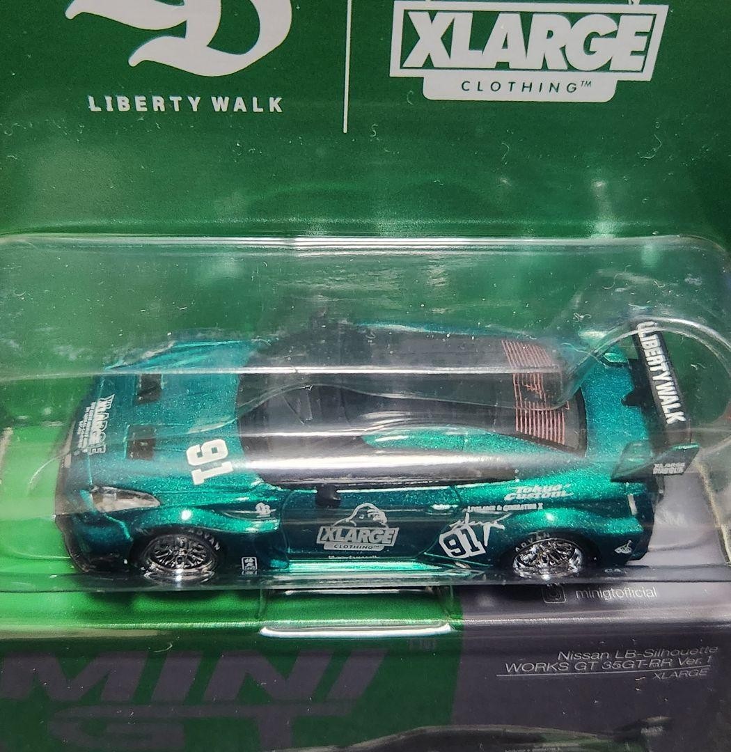 Liberty Walk × XLarge Mini GT 1/64 Green Mini GT Exclusive Model