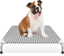 Elevated Outdoor Dog Bed, Medium Size, Cotton Material, Non-Slip Feet, Fits up t