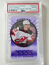 Luke Hughes 23 24 Black Diamond 15/16 Diamond Gems Rookie Relic Tribute  #20 /25