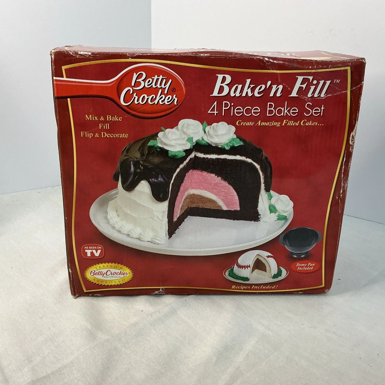 Betty Crocker Bake’n Fill 4 Piece Bake Set New In Box NIB