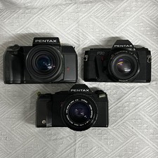 PENTAX 35mm Film Camera Lot of 3 w/ Lenses Untested As-Is From Japan