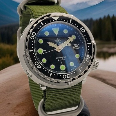 New Automatic Black 'Tuna' Divers Watch 30ATM WR (SEIKO TMI) NH35