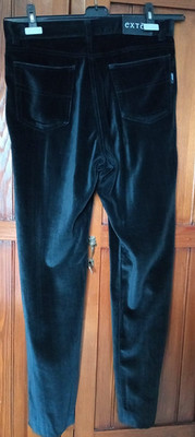 EXTE Jeans Hose Samt schwarz Vintage Made in Italy Gr. 52 Luxury Rare