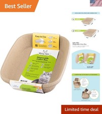 Convenient 6-Pack Large Water-Resistant Cat Litter Boxes - Easy Clean Solution