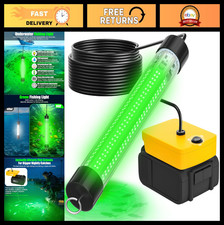 6000 Lumens Green Underwater Fishing Light, IP68 Waterproof Fish Attractor for B