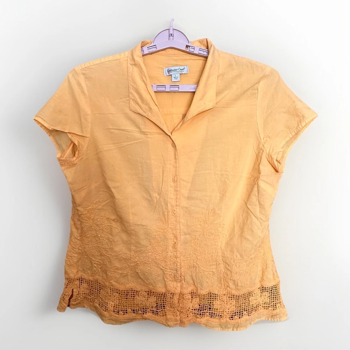 Top Manches Courtes Coldwater Creek Double Layer - Taille M Neuf Avec étiquettes