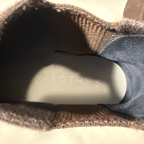 Rothy’s The Merino Wool Ankle Boot Cocoa Sugar Square Toe Chelsea Pull On Sz 11 - Picture 10 of 10