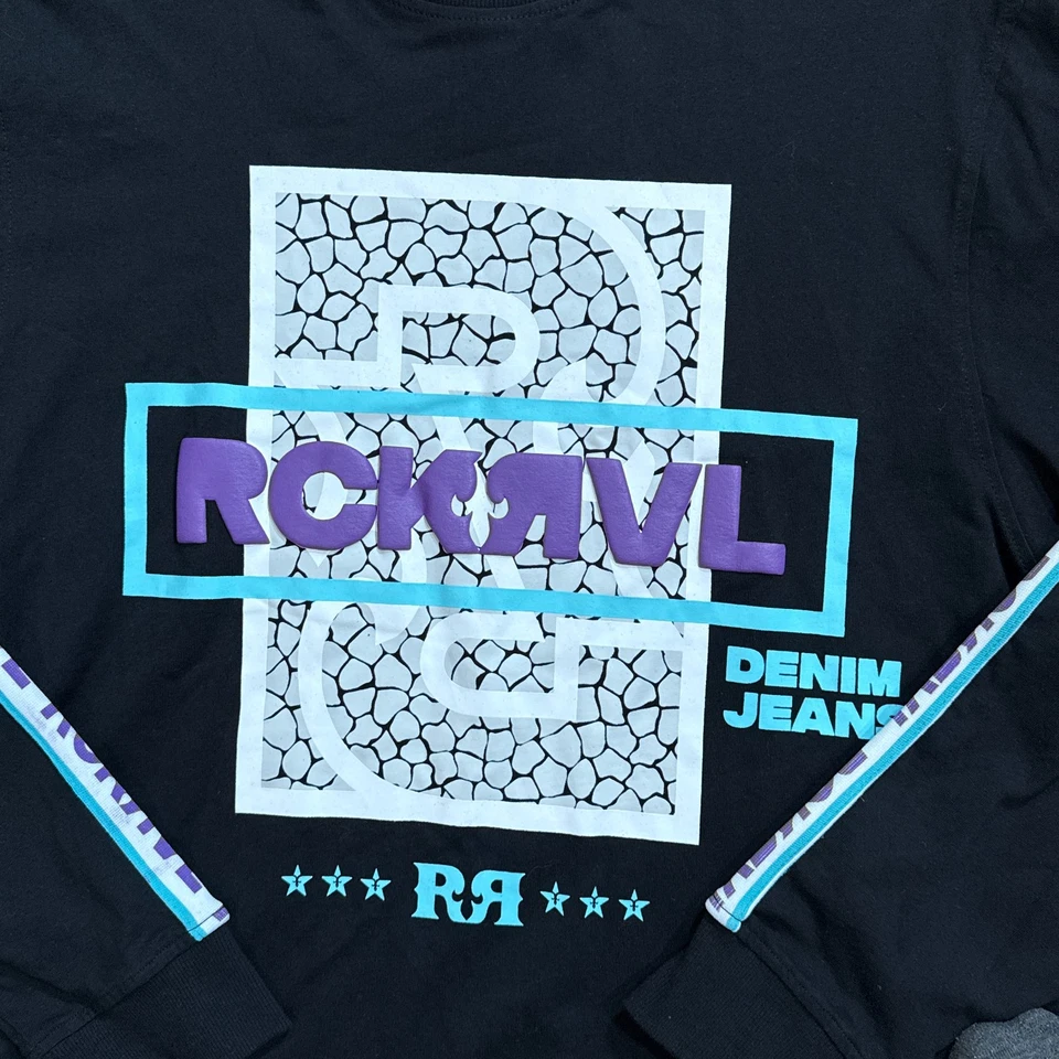 Рубашка мужская Rock Revival размер XL с черным покрытием с графическим принтом хлопок концертный гранж логотип - Изображение 3 из 4