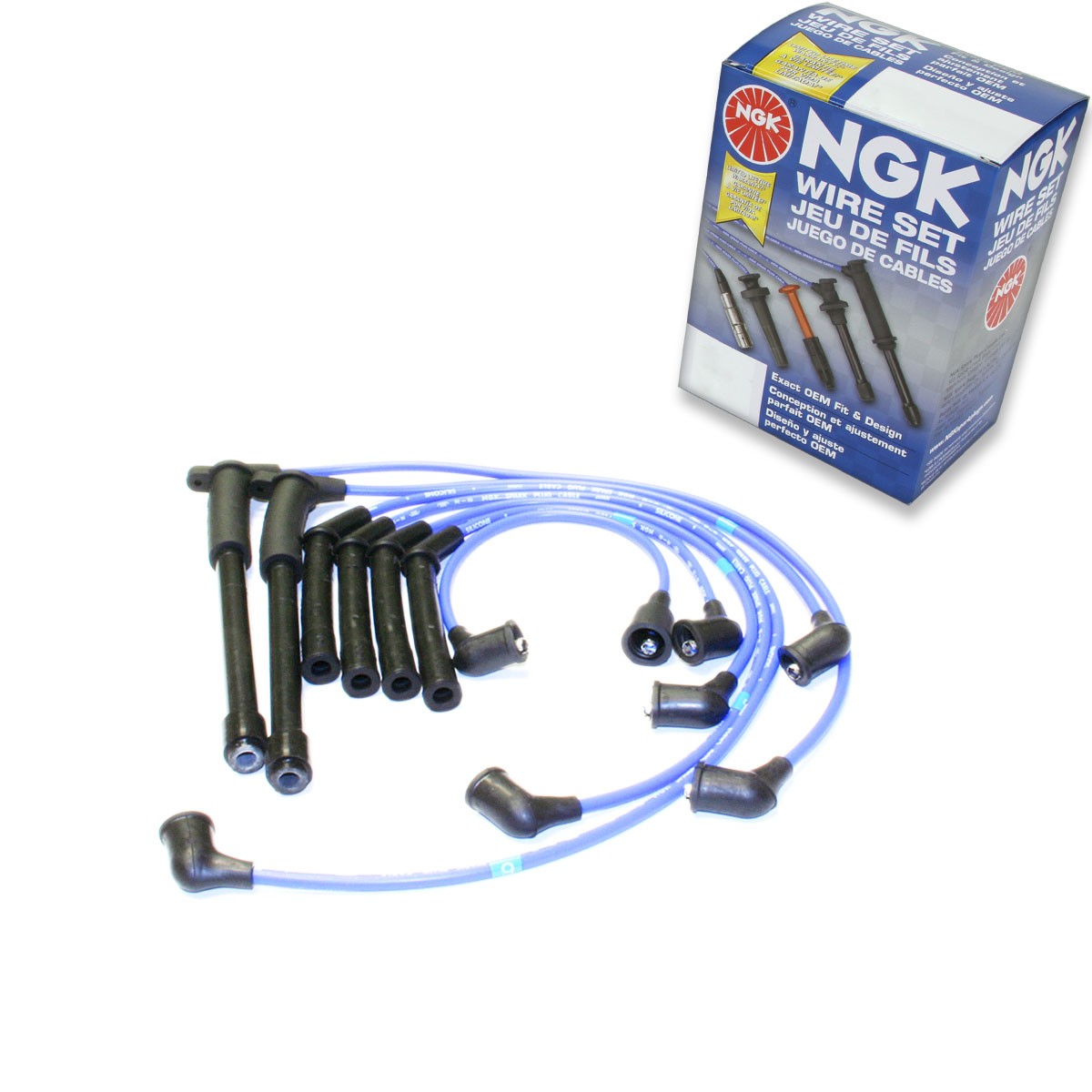 1 pc NGK Spark Plug Wire Set for 1990-1994 Nissan D21 3.0L V6 - Engine Kit to