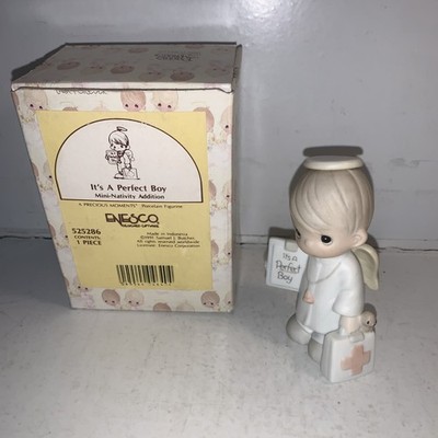 Precious Moments mini nativity addition It's A Perfect Boy  #525286 Angel Dr.  H