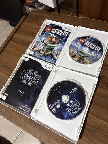 LOT BUNDLE LEGO Star Wars III 3 Clone Wars Unleashed Wii CIB MINT DISCS COMPLETE