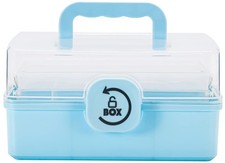 Craft Organizers And Storage Plastic Box 3Tier Tray Art Supply Clear Box