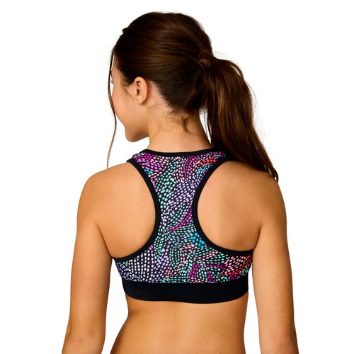 Free Country Girls' Fresco Rash Guard and Bikini Swim Set Black Fresco L - Picture 8 of 8