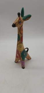 Colourful Ceramic Giraffe Figurine Ornament USSR Made Z#4410