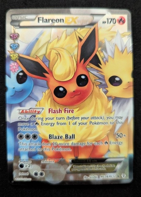 Flareon EX (Full Art) RC28-32 Generations: Radiant Collection Holo