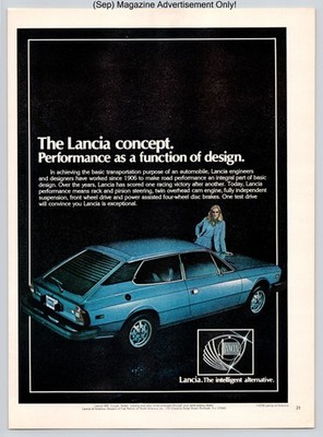 Lancia HPE Sports Coupe Concept Performance Design Ad Vintage 1978 Advertisement