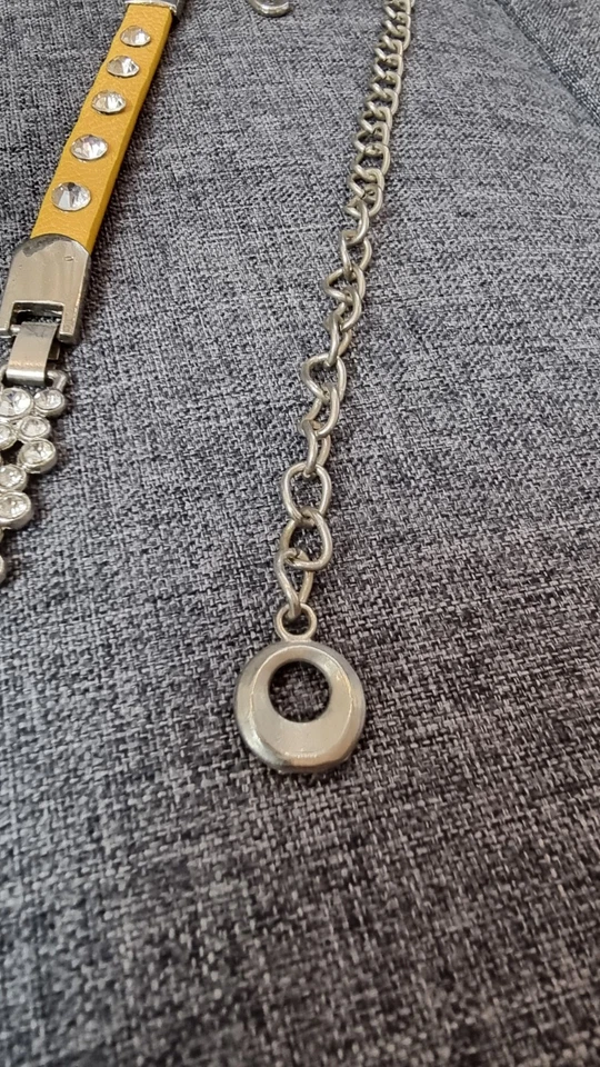 Damen Gürtel Gelb Marke Kezo Neu 114cm mit Strasssteine Art 24/873 - Bild 4 von 4