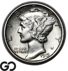 1919-D Mercury Dime, Tough Choice AU++ Better Date Denver Issue