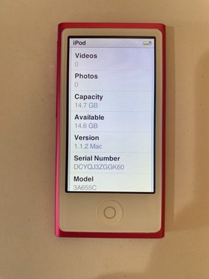 Apple iPod nano 7th Generation Pink (16 GB) Works Great | eBay