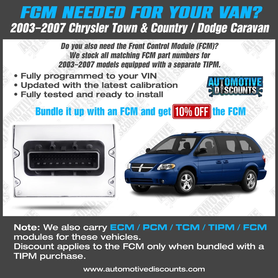 Chrysler Town & Country TIPM 2002 caja de fusibles plug & play 04869201 Foto 4 de 4