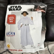 Girls Rubie's Princess Leia Star Wars Costume  Kids Medium 5-7 yrs (8-10) - NEW