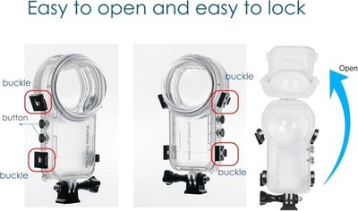 Fotoleey Invisible Dive Case Waterproof Housing for Insta360 X4