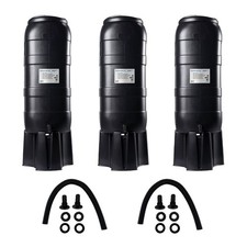 100L Slimline Black Rainfall Mini Water Butt Kit - Tripple Kit