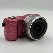 Sony Alpha A5000 20.1MP Flip Screen Mirrorless Camera with PZ 16-50mm Lens Pink