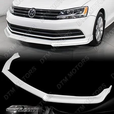 For 15-18 Volkswagen VW Jetta Painted White Front Bumper Lip Splitter Spoiler