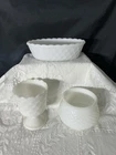Vintage Eo Brody Three-Piece Milk Glass Lots Set