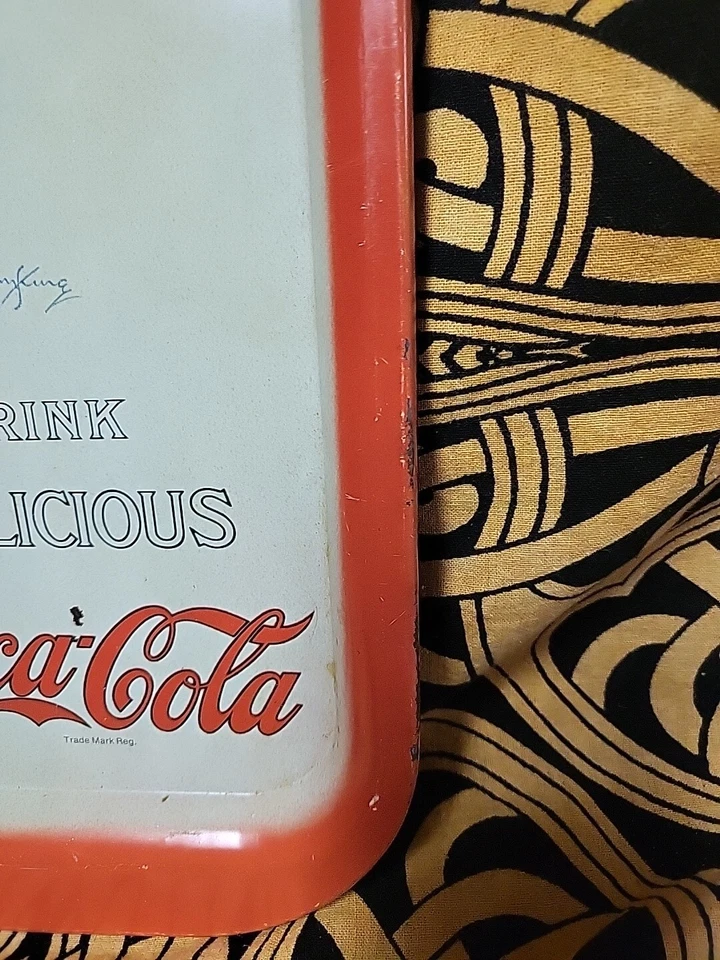Vintage 1971 Coca-Cola Serving Tray - 1909 Girl Reproduction - Image 2 of 3