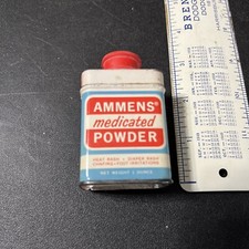 Vintage Full NOS Ammens Medicated Powder Small Sample Tin