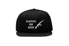 Clutch Or Kick Ak47 Gamer Geek Snapback Baseball Cap Fullcap Flat Bill Hat