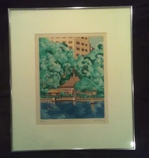 Rothenburg Signed Numbered Hand Color  Etching Painting Framed "NY City Retreat"