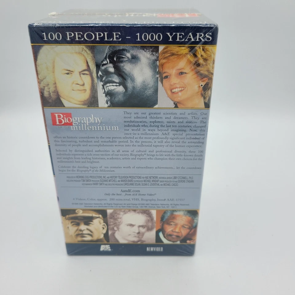 100 People 1000 Years Biography of the Millennium A&E 4 VHS Boxed Set NOS 1999 - Image 4 of 4