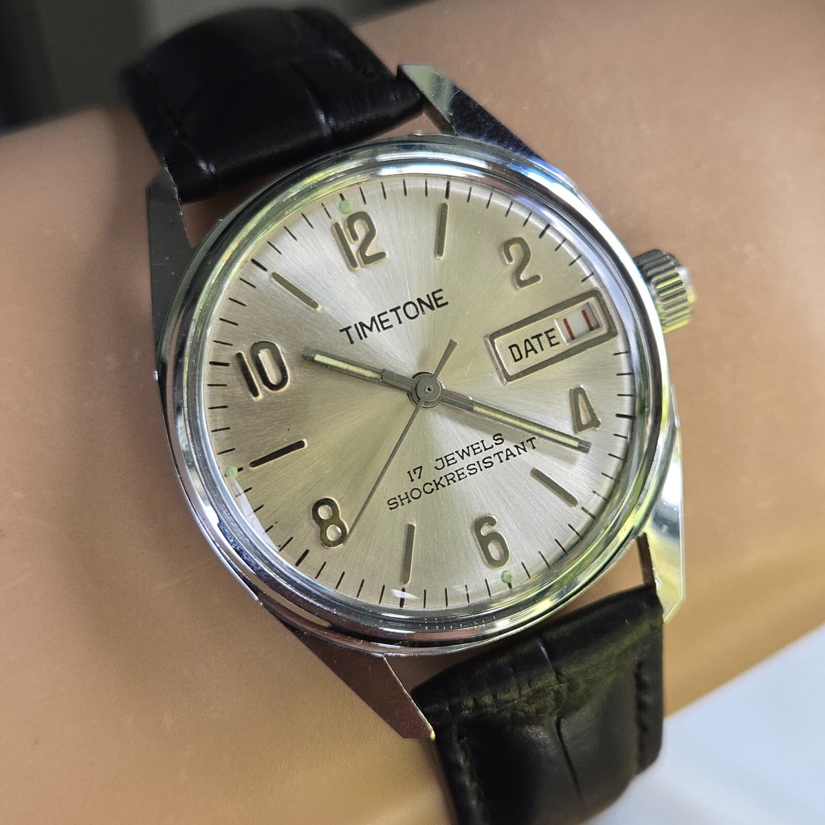 Vintage TIMETONE men's manual wind watch 17Jewels Poljot 2614B