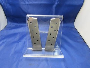 TWO-STAINLESS-45-AUTO-1911-MAGAZINE-MAG-7-ROUND-FITS-COLT-KIMBER-SPRINGFIELD