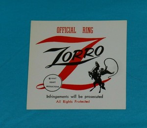 Vintage Zorro Offizielle Ring Ringe Kaugummiautomat Automat Werbung Schild Ebay