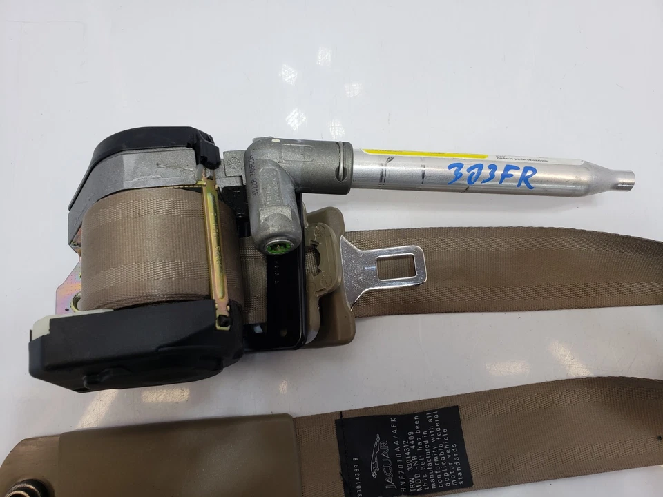 ✅ 1998-2003 OEM Jaguar XJ8 XJR cinturón de seguridad delantero derecho pasajero retractor beige Foto 3 de 4
