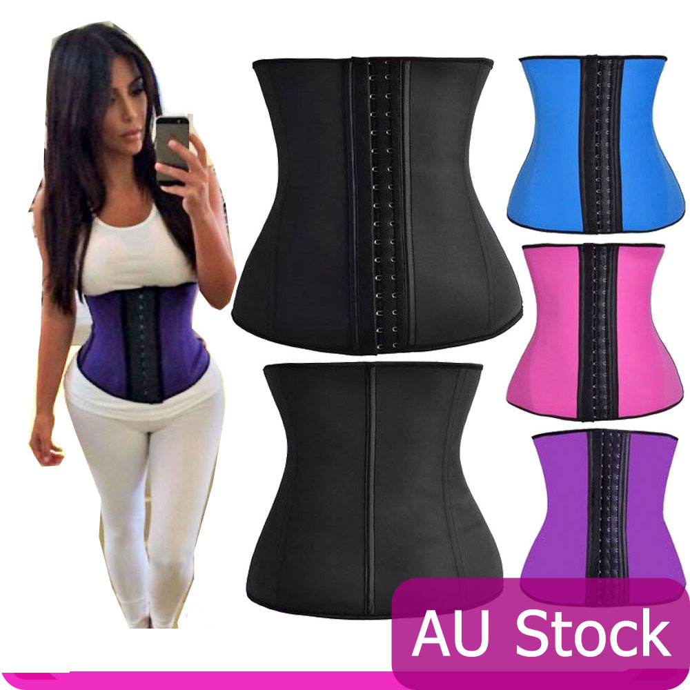Women Latex Waist Trainer Training Shaper Shapewear Cincher