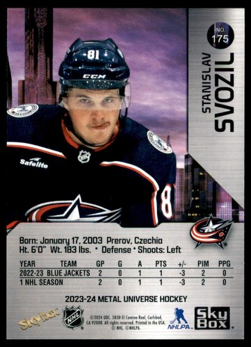 2023-24 UD SKYBOX METAL UNIVERSE HOCKEY BASE CARDS - Stars - Rookies - UPICK - Picture 346 of 396