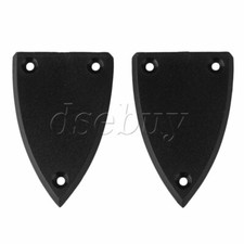 Black Plastic Triangle Truss Rod Cover 3 Hole Plastic Truss Rod Cover Pack of 2
