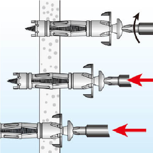 Plasterboard Plug Hollow Wall Anchor Fixing Metal Cavity Rawl Type DIY