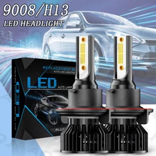 LED 9008 H13 Headlight Bulbs 6000K White Waterproof Conversion Kit Auto Parts