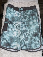 Art Class boys sz. 18 green tie dye design swim trunks longer Grt. pair