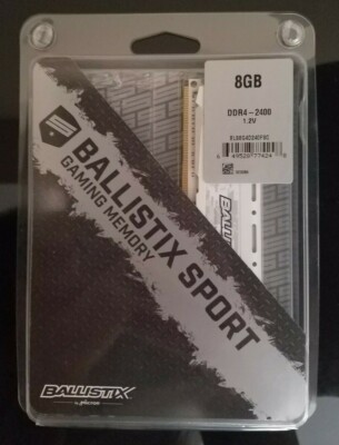 Ballistix Sport Gaming Memory 8GB DDR4-2400 1.2V