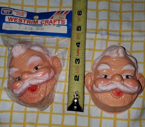 2 Vintage Westrim Crafts 6402 Santa Face Mask 4" - Picture 11 of 11
