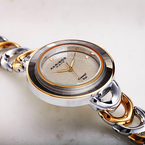 Women's Akribos XXIV AK1088 Smart Design Diamond Glitter Stainless Steel Watch - Picture 16 of 20